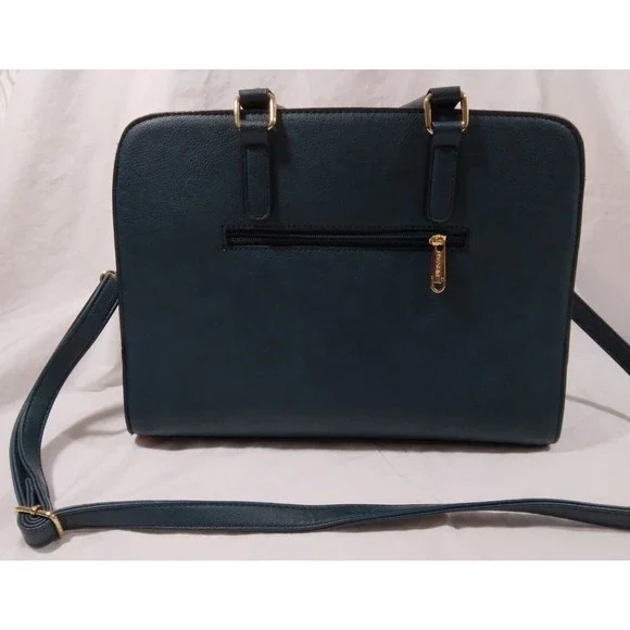 Dasein Handbag Large Satchel Shoulder Bag Purse with Matching Wristlet Teal - Picture 2 of 16